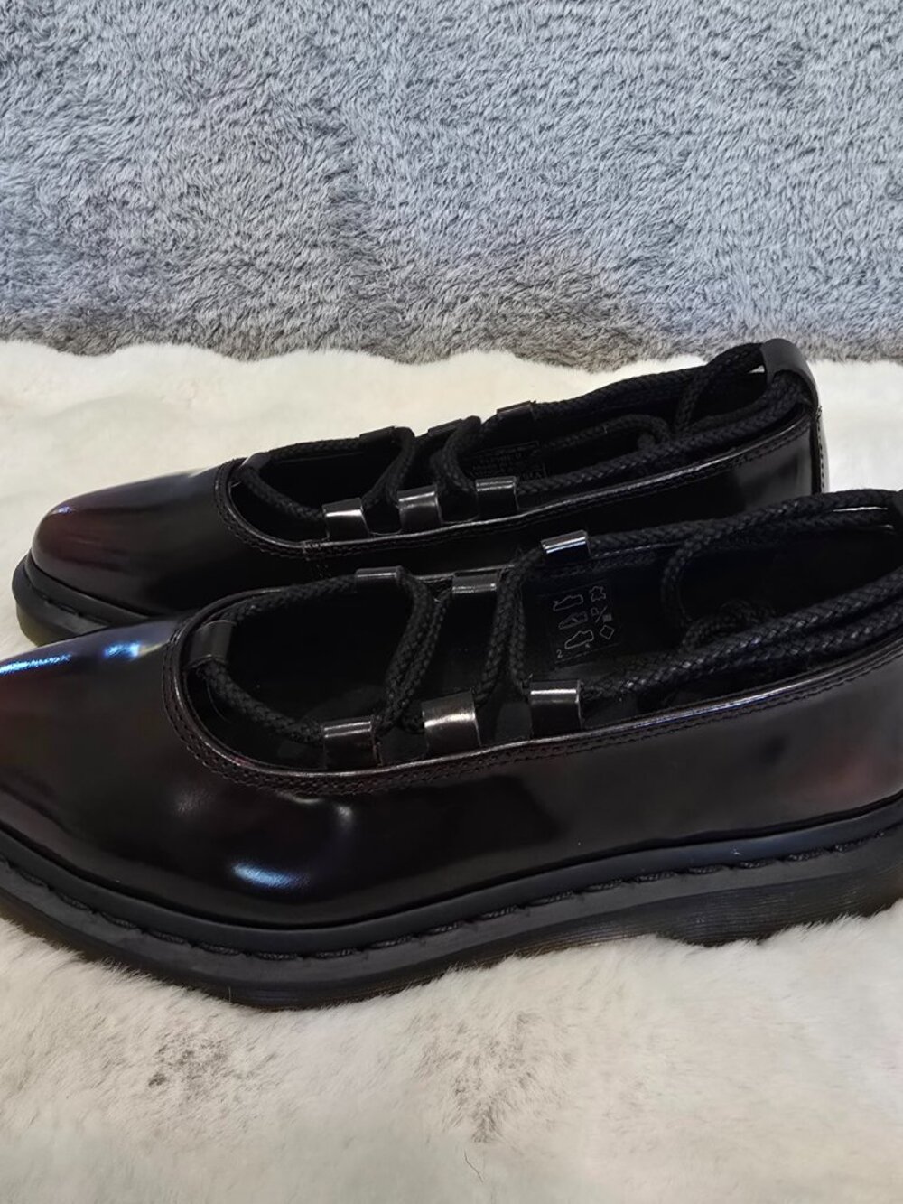 Dr. Martens Elphie II Cherry Red Arcadia Leather Ballet Inspired Womens NEW - Picture 3 of 9